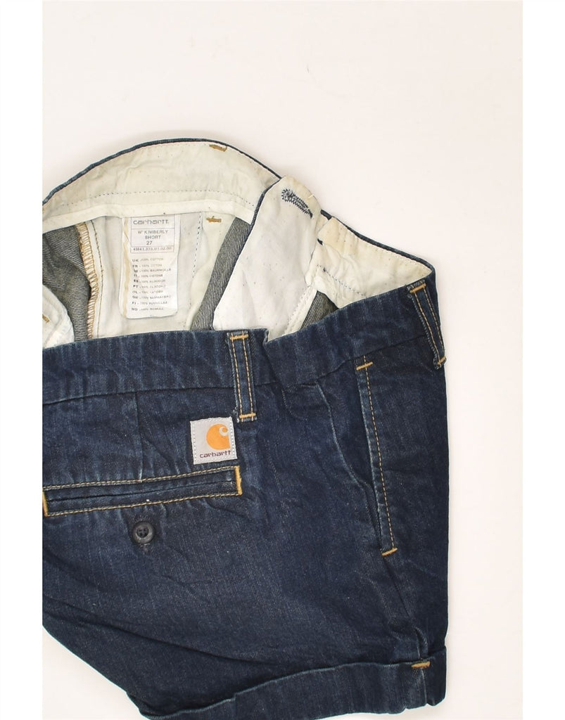 CARHARTT Womens Denim Shorts W27 Small Navy Blue Cotton | Vintage Carhartt | Thrift | Second-Hand Carhartt | Used Clothing | Messina Hembry 
