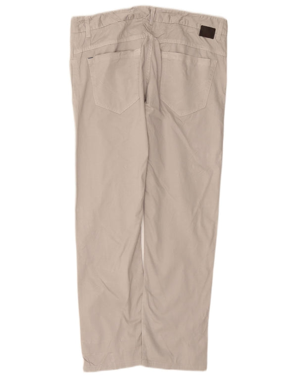 Zara Mens Slim Casual Trousers EU 42 Large W32 L28 Beige Cotton