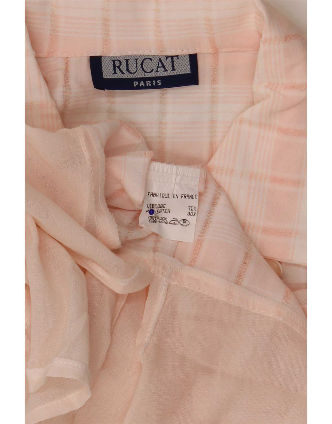 Vintage Womens Shirt Dress UK 12 Medium Pink Check Viscose
