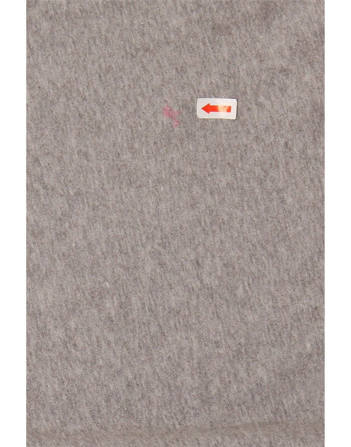 JACK WILLS Womens Graphic Sweatshirt Jumper UK 12 Medium Grey Flecked