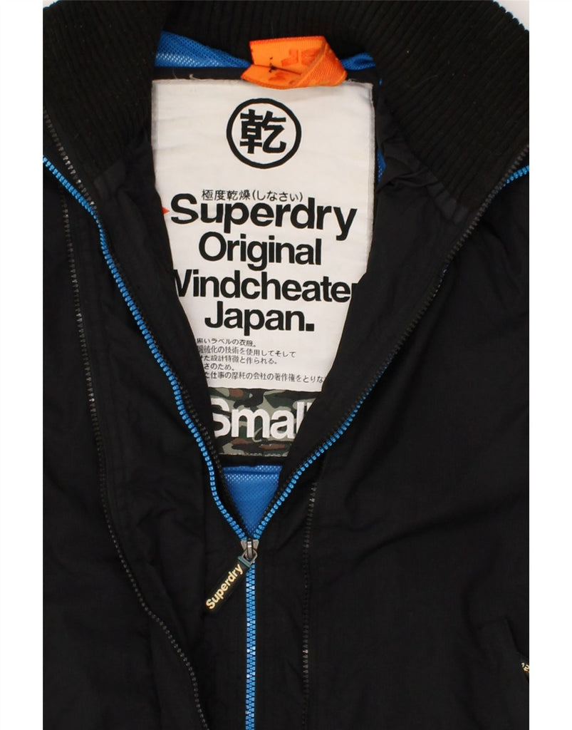 SUPERDRY Mens The Windcheater Windbreaker Jacket UK 36 Small Black | Vintage Superdry | Thrift | Second-Hand Superdry | Used Clothing | Messina Hembry 