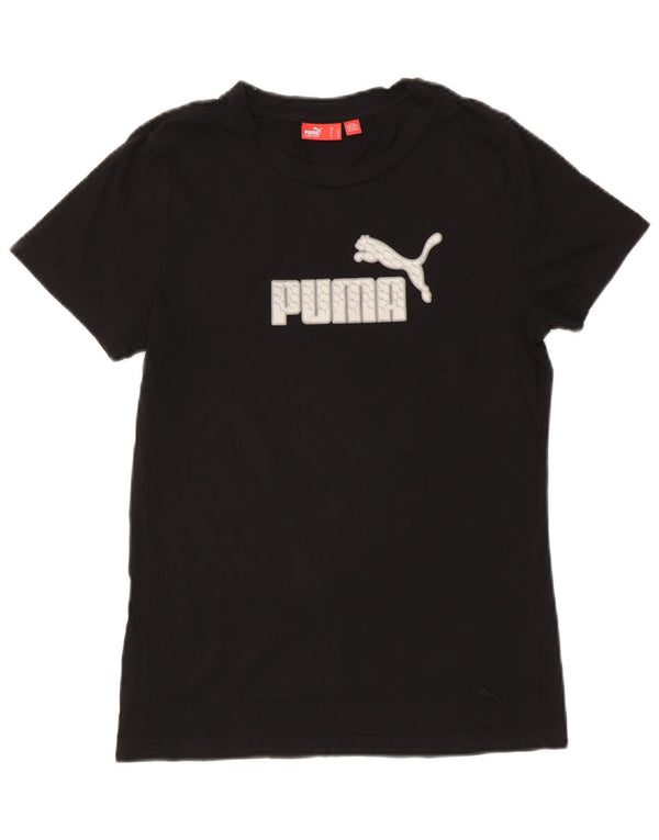 Puma Womens Graphic T-Shirt Top UK 14 Large Black