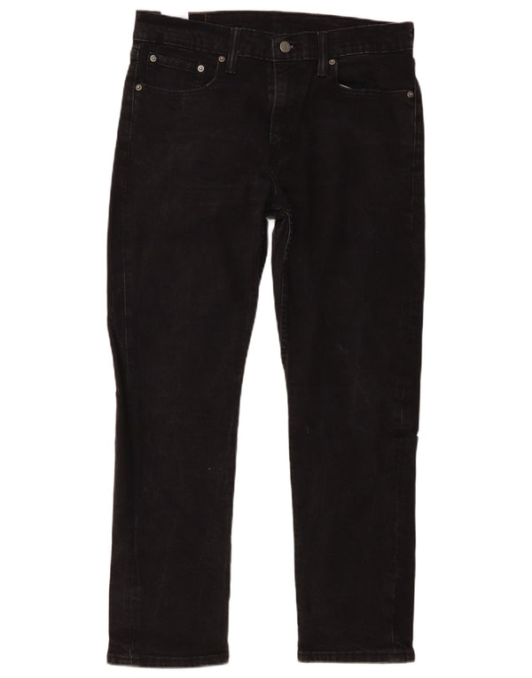 Levi's Mens 502 Straight Jeans W33 L27 Black Cotton