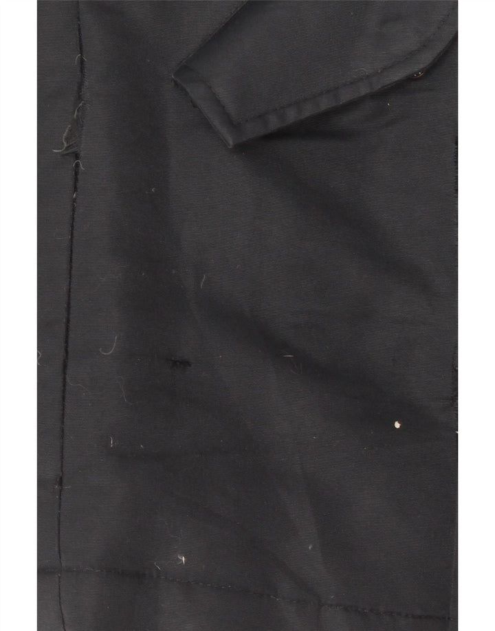 Refrigiwear Womens Hooded Padded Jacket UK 16 Large Navy Blue Polyester