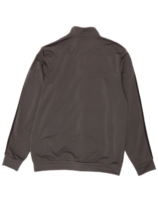 Adidas Mens Tracksuit Top Jacket Large Grey Polyester