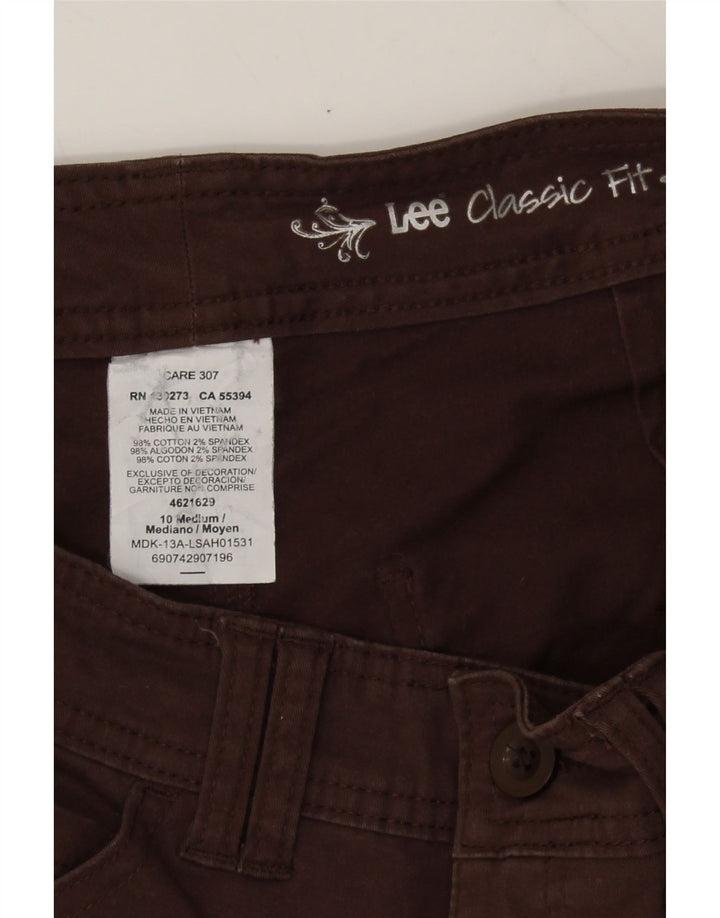 LEE Womens Classic Fit Denim Shorts US 10 Large W32 Brown Cotton Vintage Lee and Second-Hand Lee from Messina Hembry 
