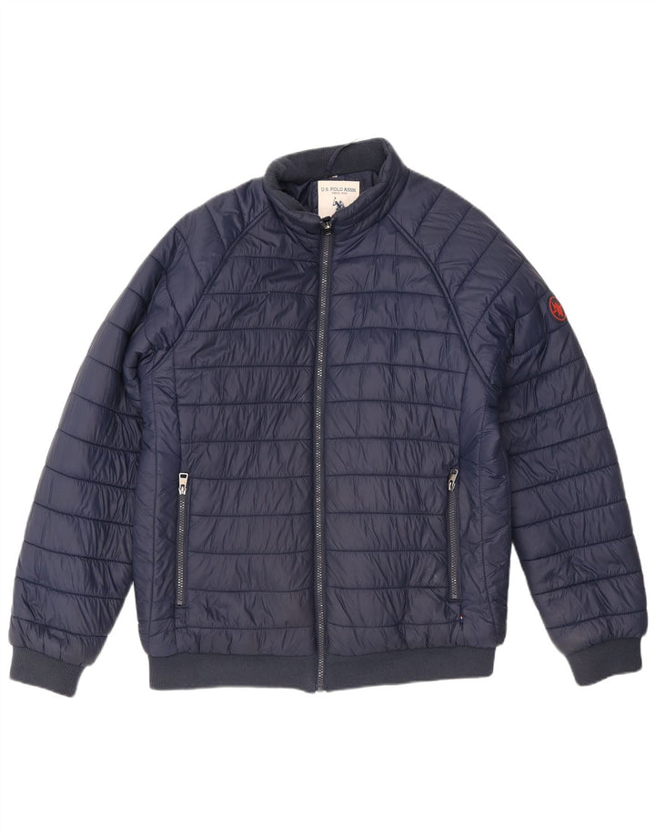 U.S. Polo Assn. Mens Padded Jacket UK 38 Medium Navy Blue Nylon
