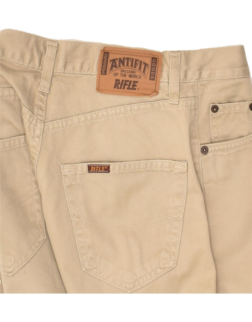 RIFLE Mens Straight Jeans W27 L26 Beige Cotton | Vintage Rifle | Thrift | Second-Hand Rifle | Used Clothing | Messina Hembry 
