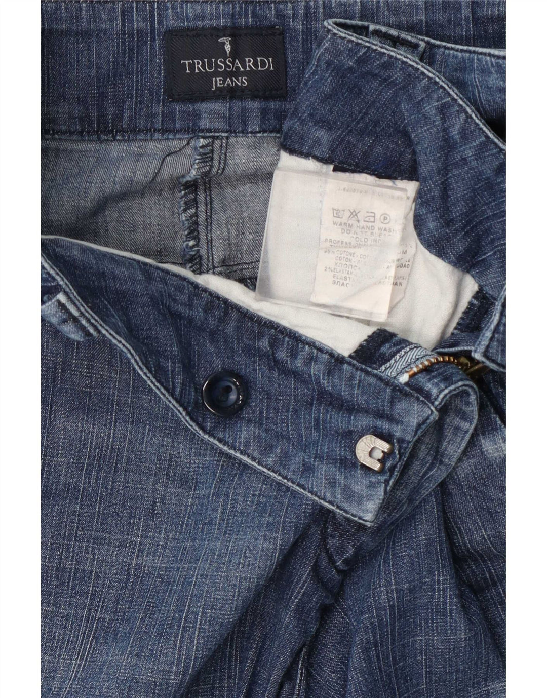 Trussardi Womens Loose Jeans W30 L31 Blue Cotton
