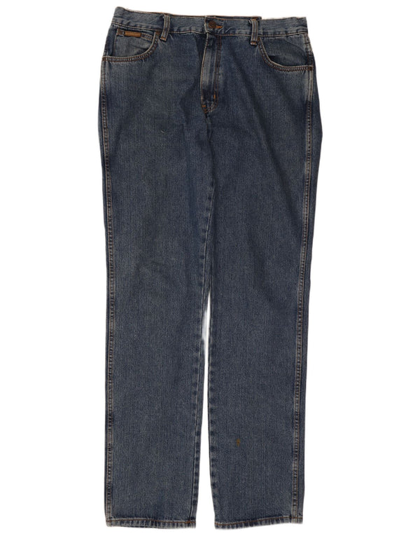Wrangler Mens Texas Straight Jeans W34 L34 Blue Cotton