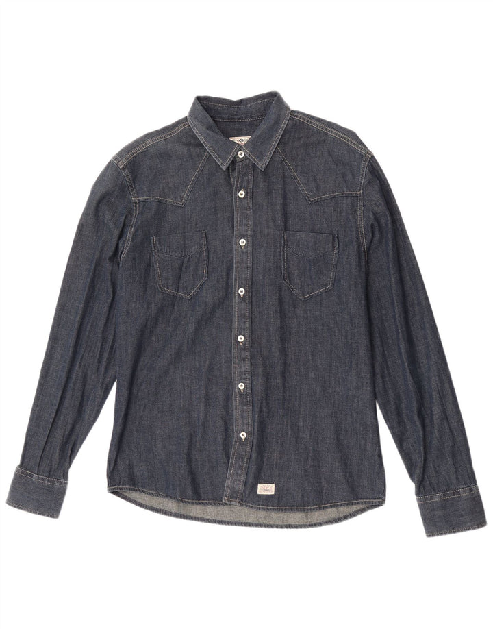 Energie Mens Denim Shirt XL Blue Cotton