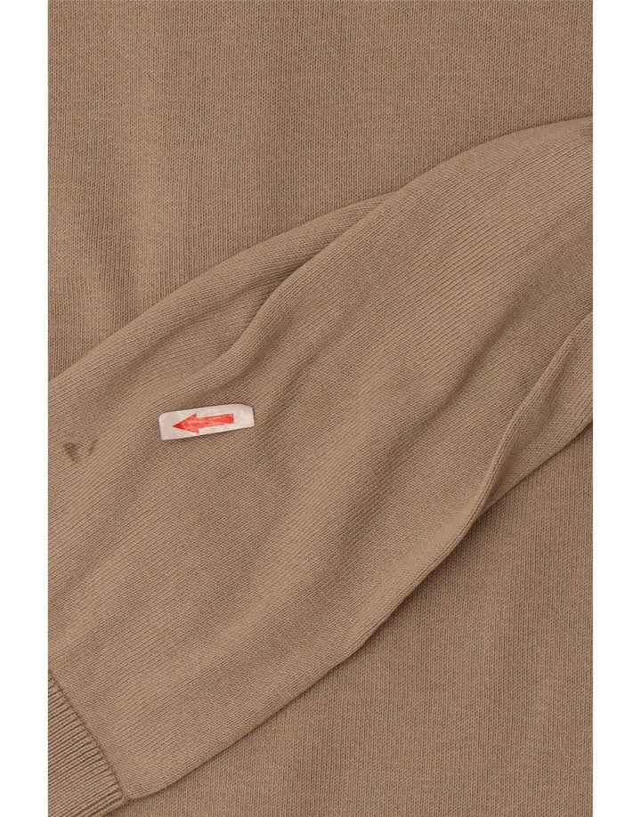 Lacoste Mens Cardigan Sweater Size 10 5XL Beige Cotton