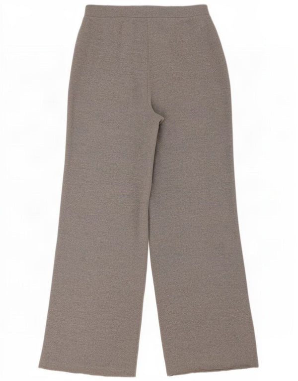Zara Womens Wide Leg Tracksuit Trousers UK 12 Medium Grey Polyester
