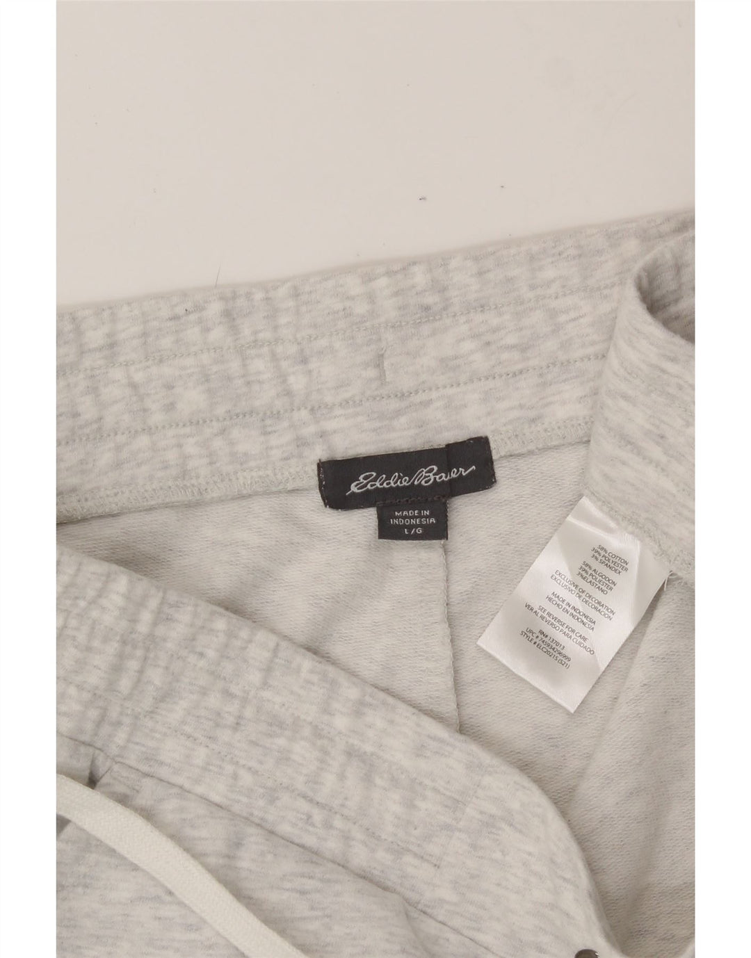 EDDIE BAUER Womens Capri Tracksuit Trousers UK 16 Large  Grey Flecked Vintage Eddie Bauer and Second-Hand Eddie Bauer from Messina Hembry 