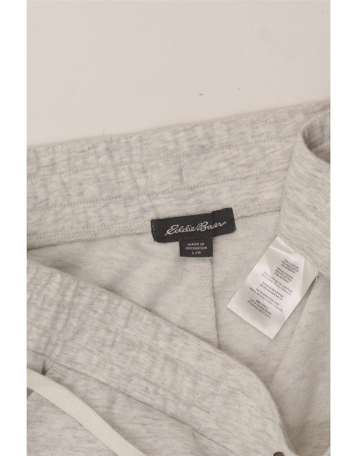 EDDIE BAUER Womens Capri Tracksuit Trousers UK 16 Large  Grey Flecked Vintage Eddie Bauer and Second-Hand Eddie Bauer from Messina Hembry 