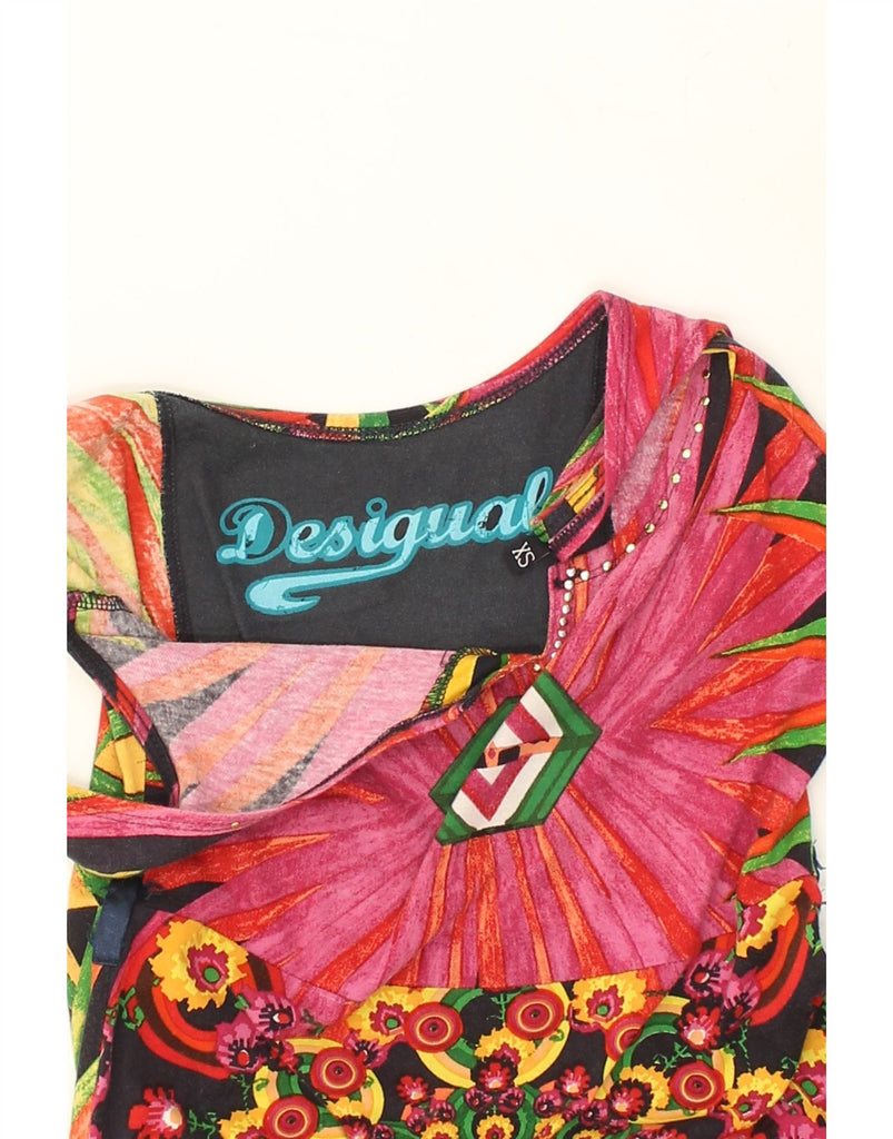 DESIGUAL Womens Crazy Pattern Sundress UK 6 XS Multicoloured | Vintage Desigual | Thrift | Second-Hand Desigual | Used Clothing | Messina Hembry 