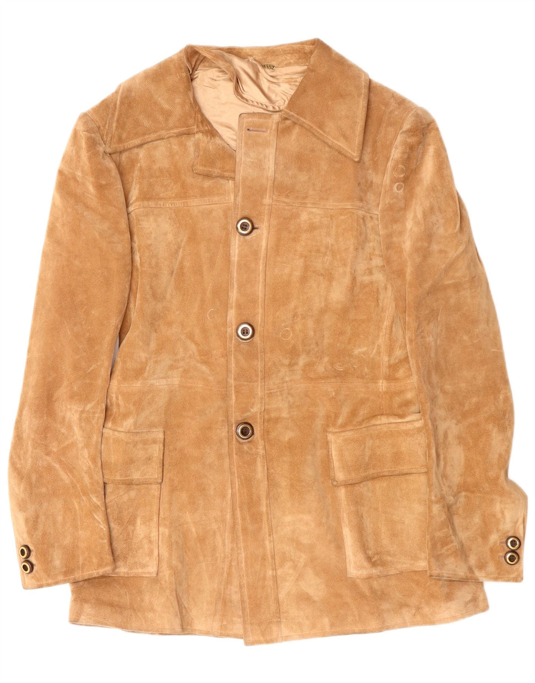 Vintage Mens 4 Button Blazer Jacket IT 52 XL Beige