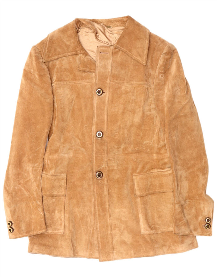 Vintage Mens 4 Button Blazer Jacket IT 52 XL Beige