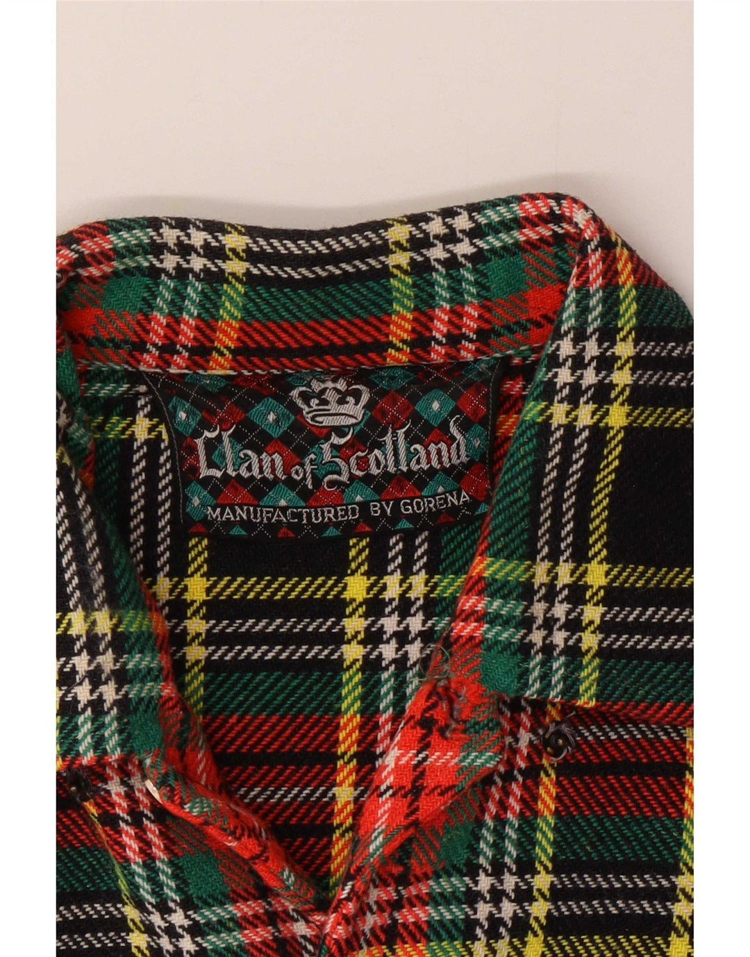 Gorena Mens Flannel Shirt Small Green Plaid