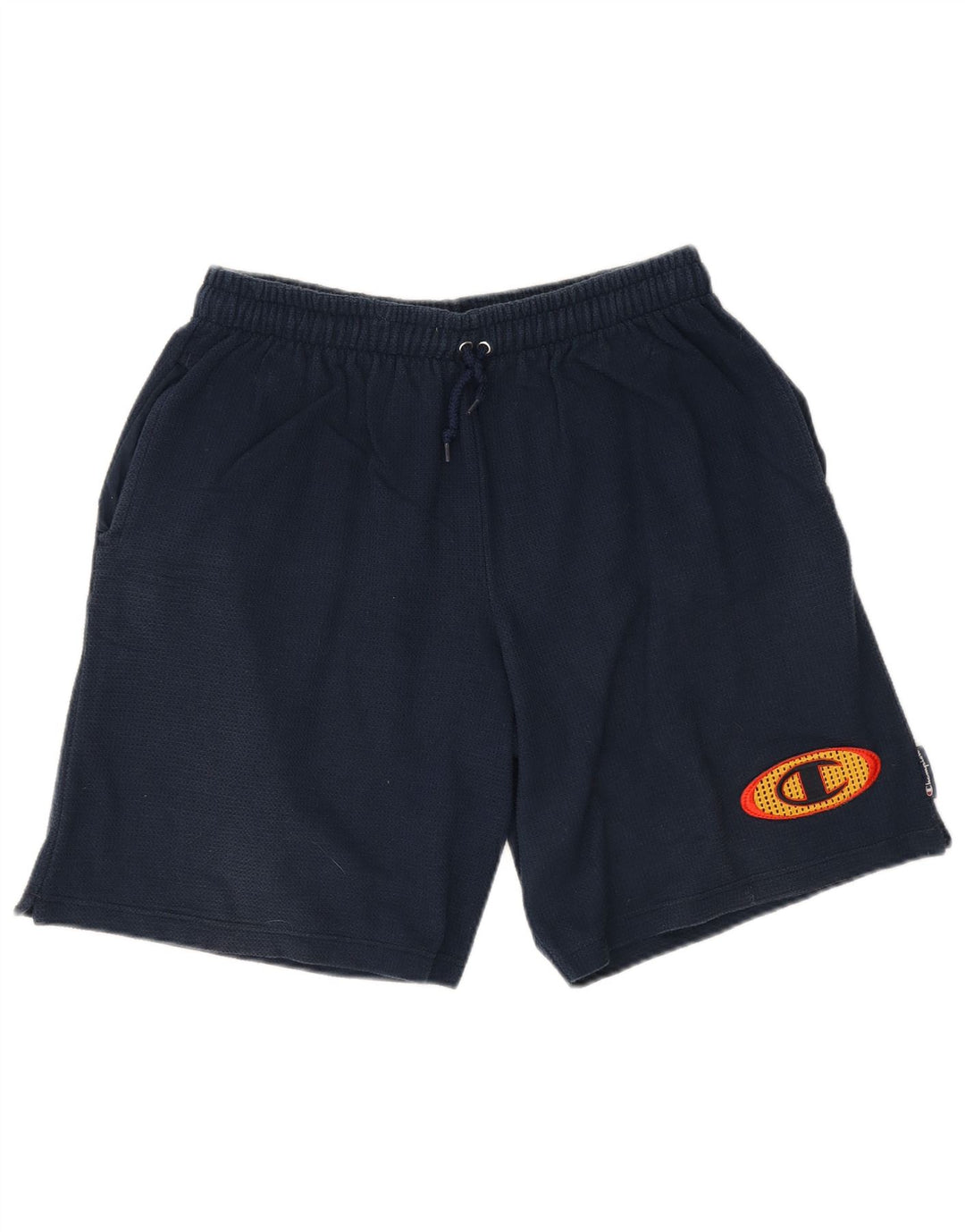 Champion Mens Graphic Sport Shorts Medium Navy Blue Cotton