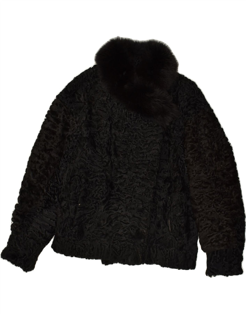 VINTAGE Womens Bomber Jacket UK 16 Large Black | Vintage Vintage | Thrift | Second-Hand Vintage | Used Clothing | Messina Hembry 