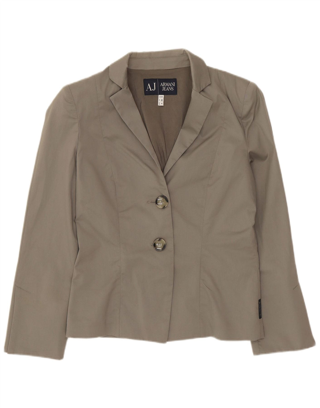 Armani Jeans Womens 2 Button Blazer Jacket EU 40 Medium Grey Cotton