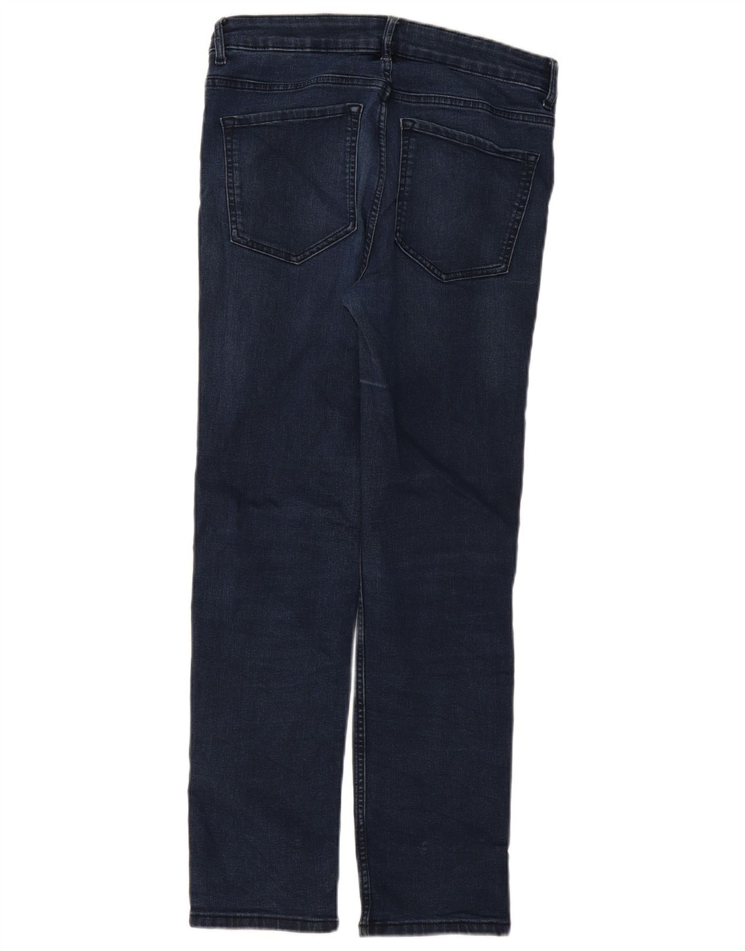 Marks & Spencer Womens Straight Jeans UK 12 Medium W30 L28 Navy Blue