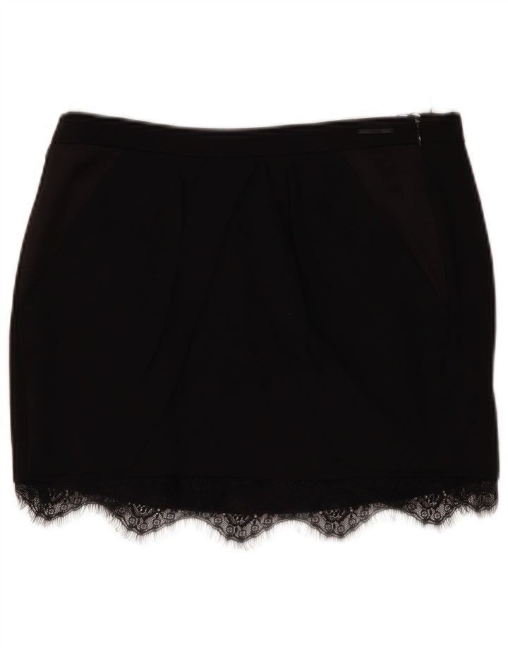 Guess Womens Low Waist Mini Skirt W29 Medium Black Lyocell