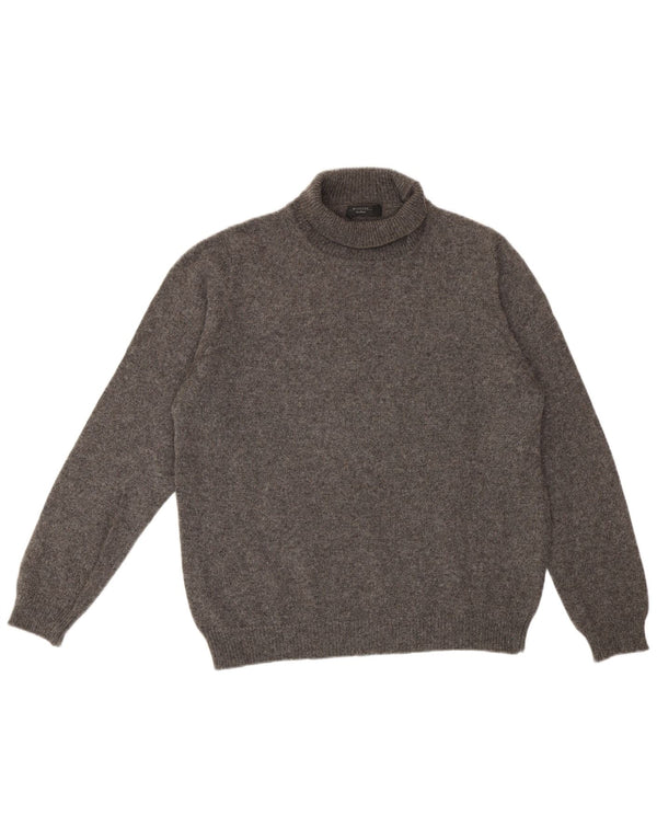 Max Mara Womens Weekend Roll Neck Jumper Sweater UK 18 XL Grey Alpaca Wool