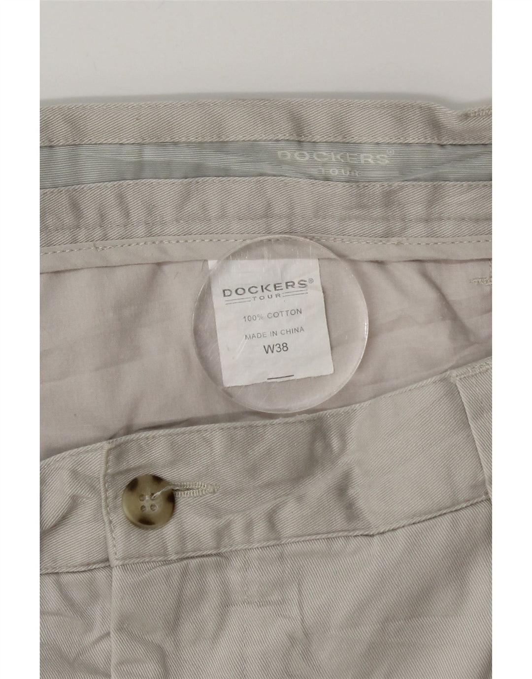 DOCKERS Mens Pegged Chino Shorts W38 XL Grey Cotton
