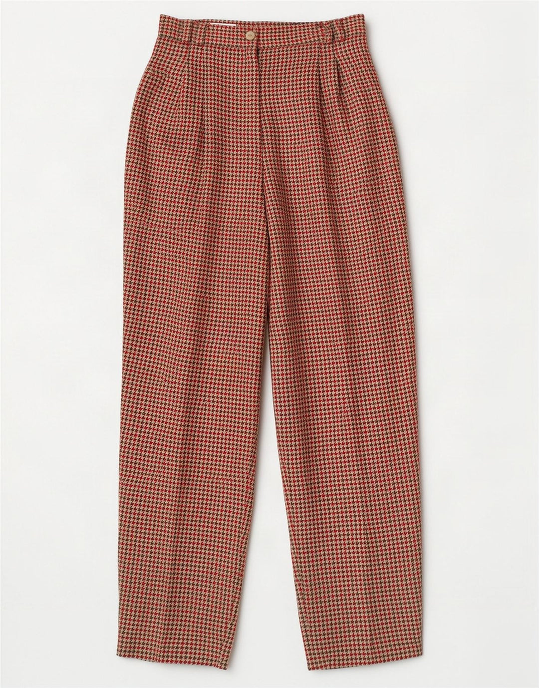 Richard Meyer Womens High Waist Cropped Trousers EU 38 Medium W28 L26 Red