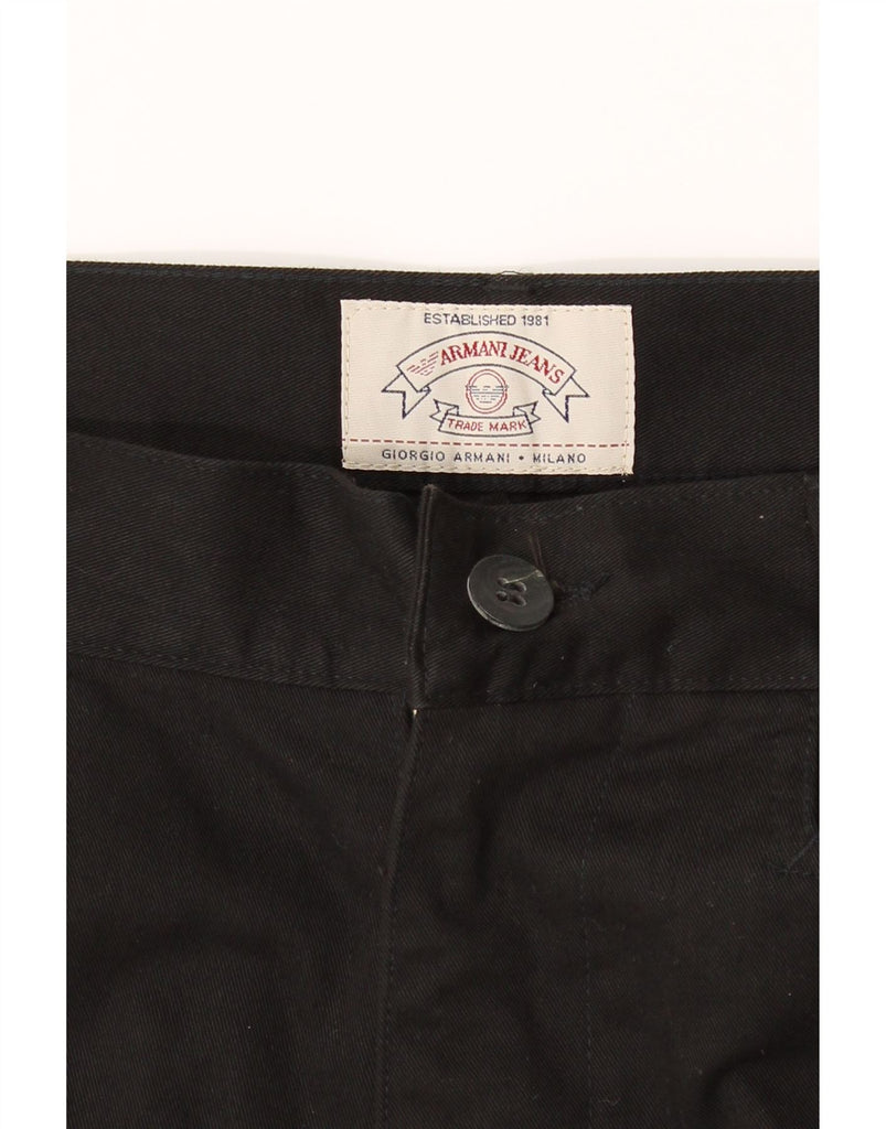 ARMANI Womens Milano Casual Shorts W36 XL  Black Cotton Vintage Armani and Second-Hand Armani from Messina Hembry 