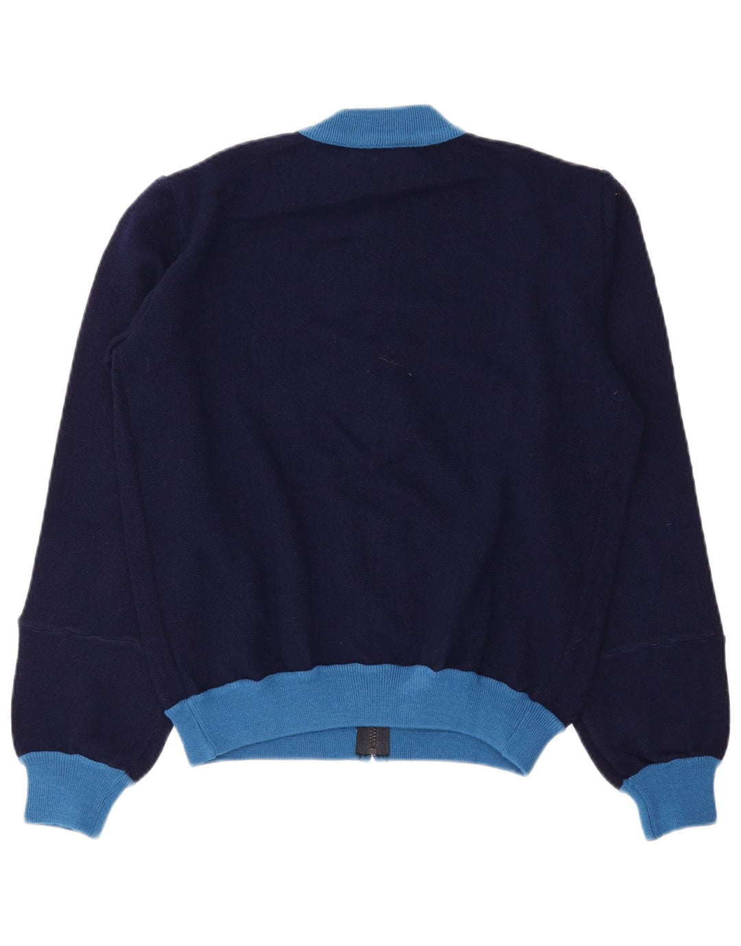 Vintage Mens Tracksuit Top Jacket Small Navy Blue Colourblock