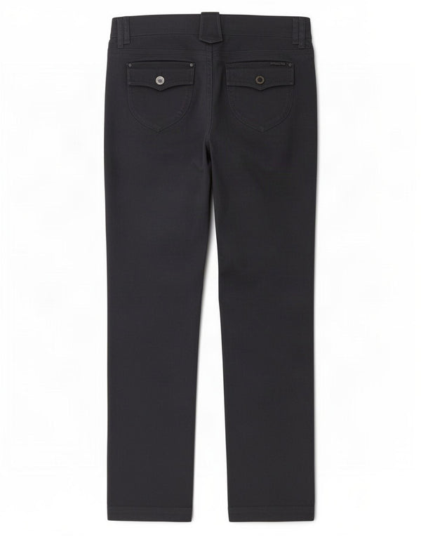 Massimo Dutti Womens Straight Casual Trousers EU 42 Large W32 L33 Navy Blue
