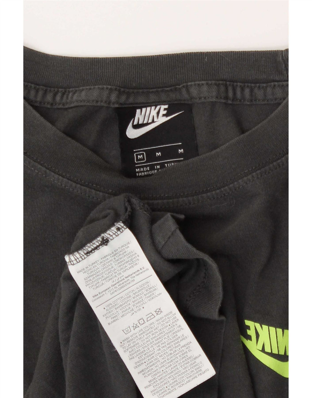 Nike Mens Graphic T-Shirt Top Medium Grey Cotton