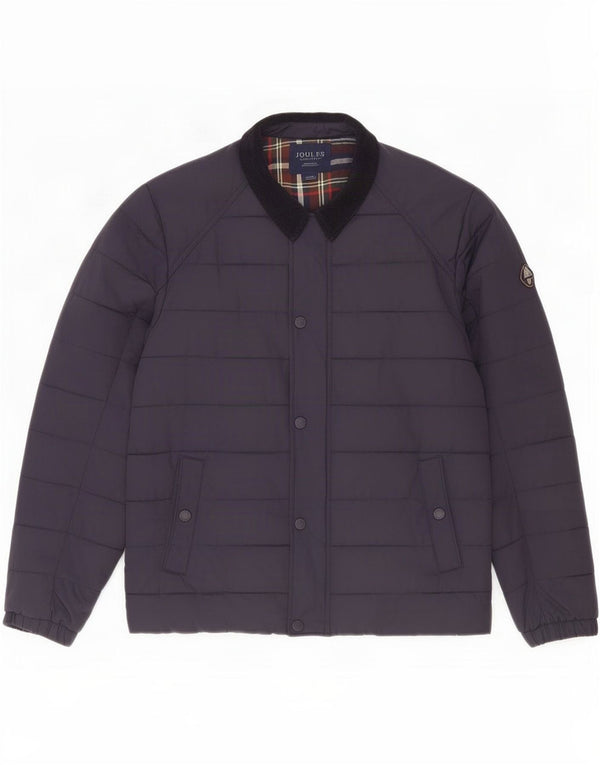 Joules Mens Padded Jacket UK 40 Large Navy Blue Cotton