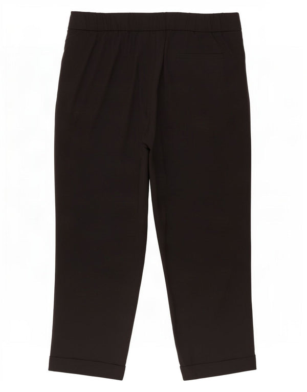 Marks & Spencer Womens High Waist Trousers UK 18 XL W40 L28 Black Polyester