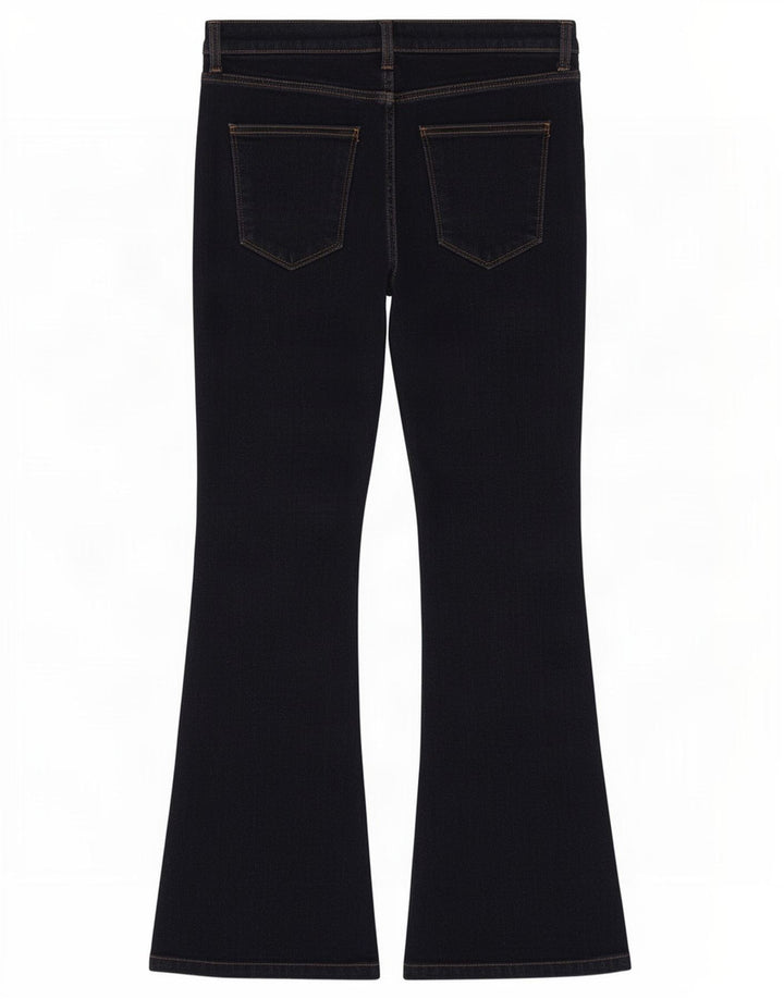 Zara Womens Flared Jeans EU 42 Large W32 L30 Navy Blue Cotton