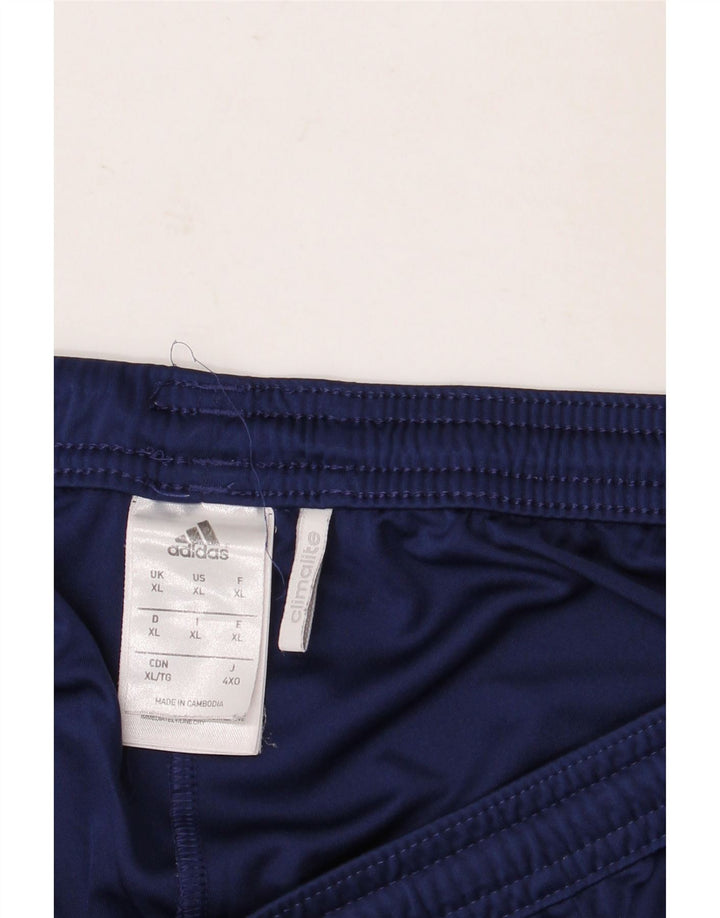 ADIDAS Mens Climalite Sport Shorts XL  Navy Blue Colourblock Polyester