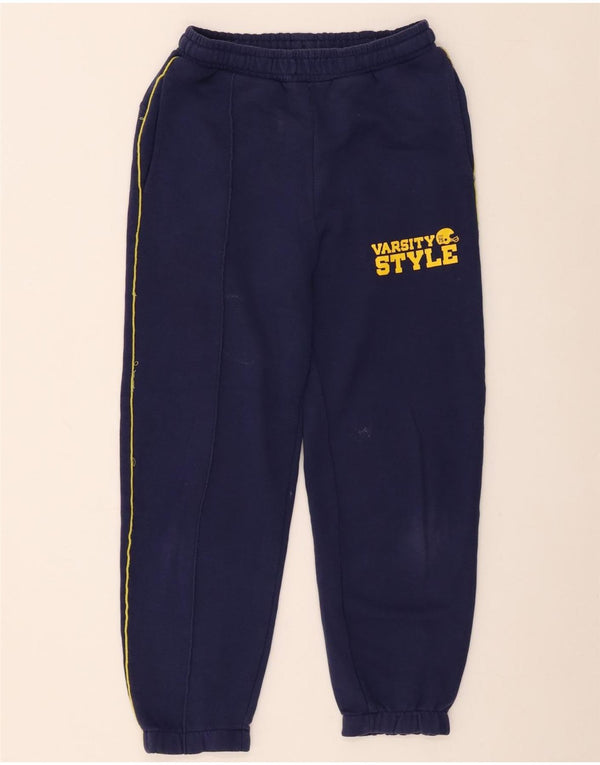 Zara Boys Graphic Tracksuit Trousers Joggers 11-12 Years Navy Blue Striped