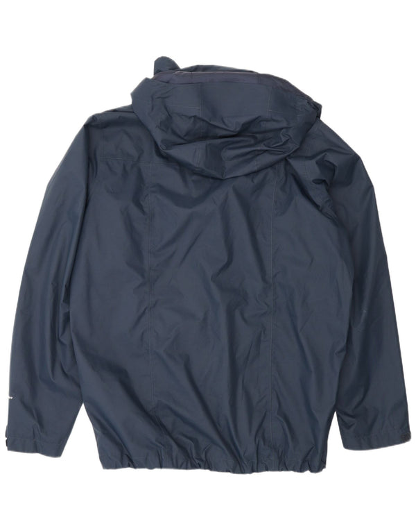 The North Face Mens Hooded Windbreaker Jacket UK 40 Large Navy Blue