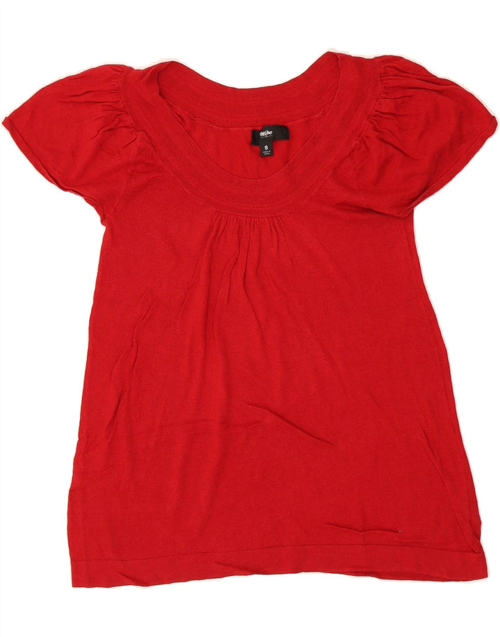 MOSSIMO Womens Blouse Top UK 8 Small Red Cotton Vintage Mossimo and Second-Hand Mossimo from Messina Hembry 