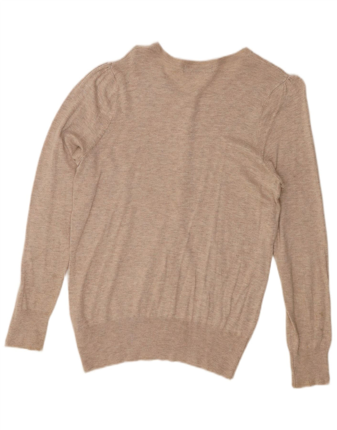 Marks & Spencer Womens Cardigan Sweater UK 14 Medium Beige Flecked Viscose