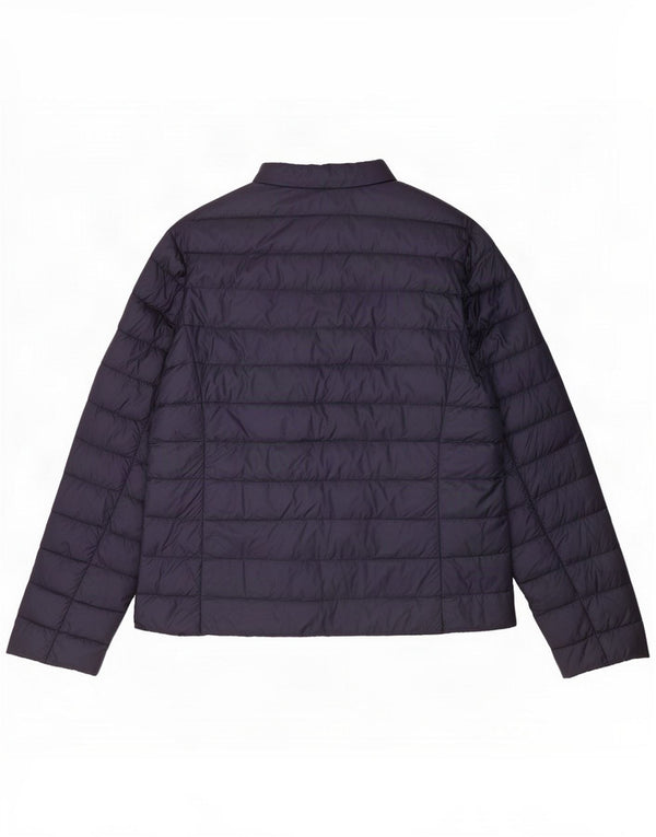 Max Mara Womens Padded Jacket UK 16 Large Navy Blue Polyamide