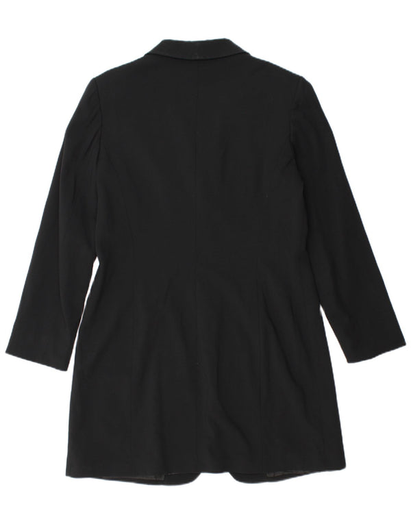 Vintage Womens Longline 1 Button Blazer Jacket IT 46 Large Black