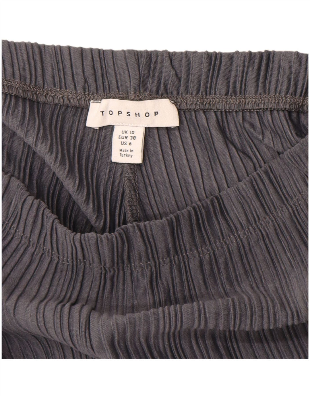 TOPSHOP Womens Wide Leg Tracksuit Trousers UK 10 Small Grey Polyester