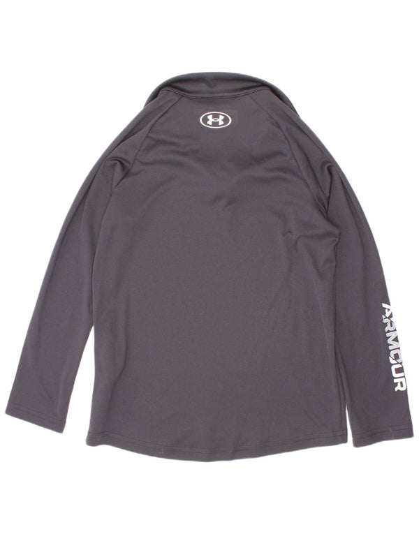 Under Armour Boys Graphic Pullover Tracksuit Top 7-8 Years Small Black