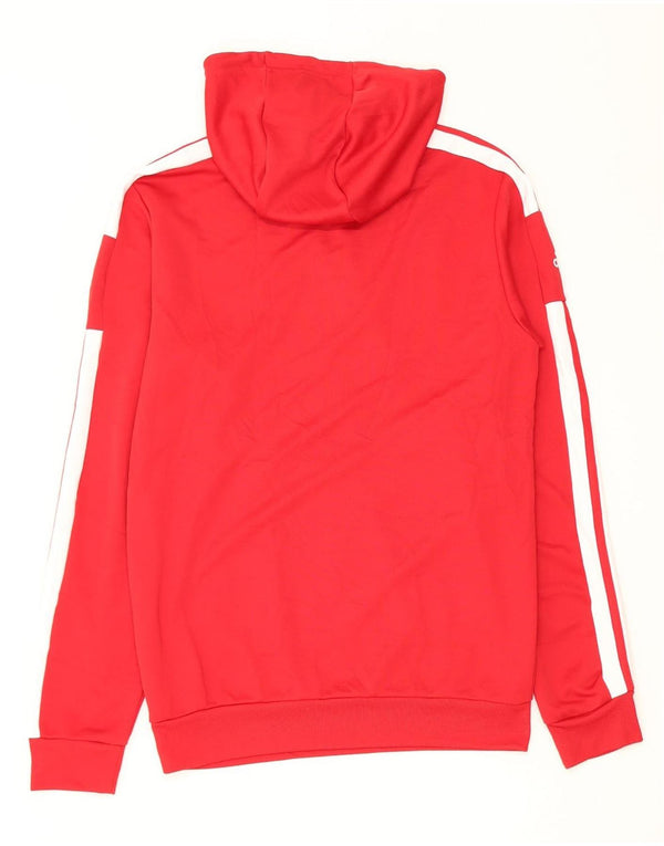 Adidas Mens Aeroready Hoodie Jumper Small Red Colourblock Polyester