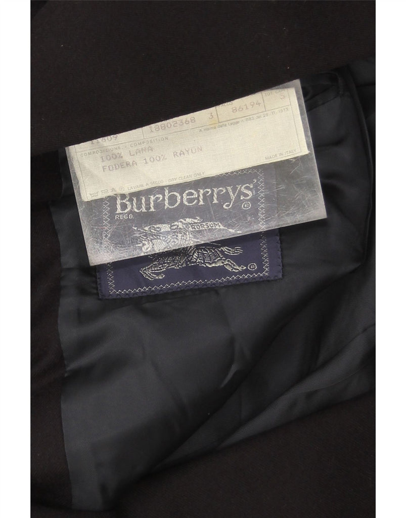 BURBERRYS Mens 2 Button Blazer Jacket IT 48 Medium Navy Blue Wool Vintage Burberrys and Second-Hand Burberrys from Messina Hembry 