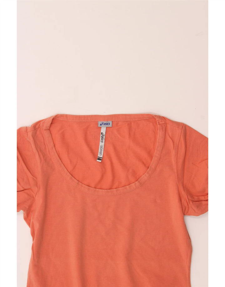 ASICS Womens T-Shirt Top UK 14 Large Orange Cotton Vintage Asics and Second-Hand Asics from Messina Hembry 